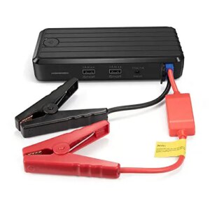 RAV Power Auto Starthilfe 500 A Spitzenstrom 12000mAh Batterie Ladegerät Tragbare USB Ladegerät Externer Akku  Power Bank LED-Taschenlampe Schwarz